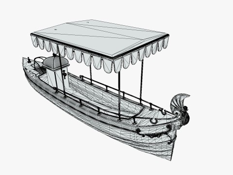 Daimler Marie Motor Boat - Museum Show Piece - Vintage Water Vehicle Low Poly 3D Model