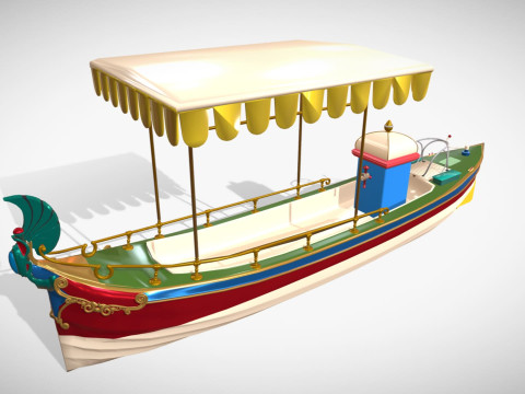 Daimler Marie Motor Boat - Museum Show Piece - Vintage Water Vehicle Low Poly 3D Model