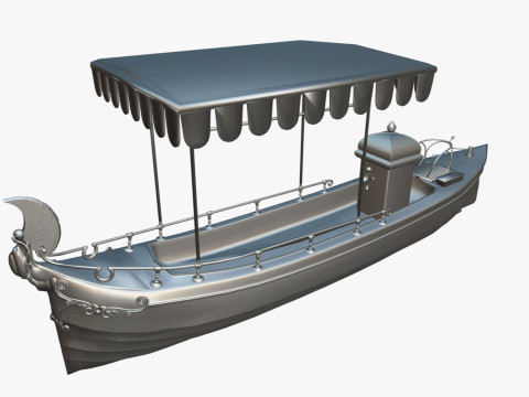 Daimler Marie Motor Boat - Museum Show Piece - Vintage Water Vehicle Low Poly 3D Model