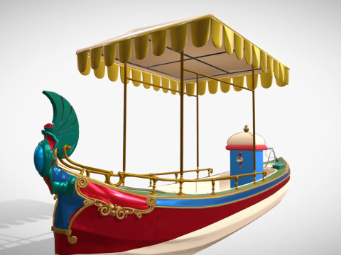 Daimler Marie Motor Boat - Museum Show Piece - Vintage Water Vehicle Low Poly 3D Model