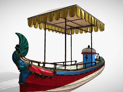 Daimler Marie Motor Boat - Museum Show Piece - Vintage Water Vehicle Low Poly 3D Model