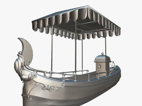 Daimler Marie Motor Boat - Museum Show Piece - Vintage Water Vehicle Low Poly 3D Model