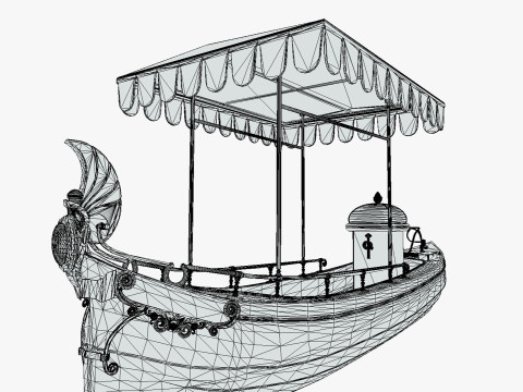 Daimler Marie Motor Boat - Museum Show Piece - Vintage Water Vehicle Low Poly 3D Model