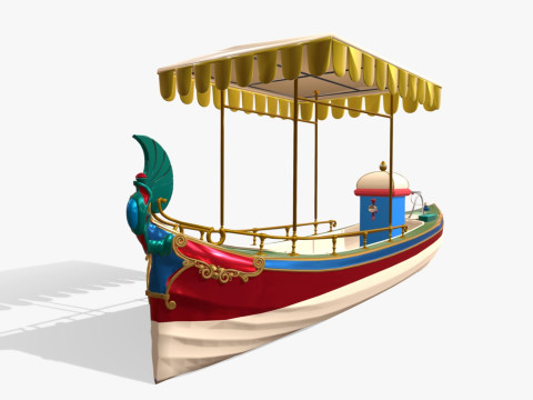 Daimler Marie Motor Boat - Museum Show Piece - Vintage Water Vehicle Low Poly 3D Model