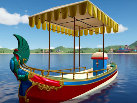 Daimler Marie Motor Boat - Museum Show Piece - Vintage Water Vehicle Low Poly 3D Model