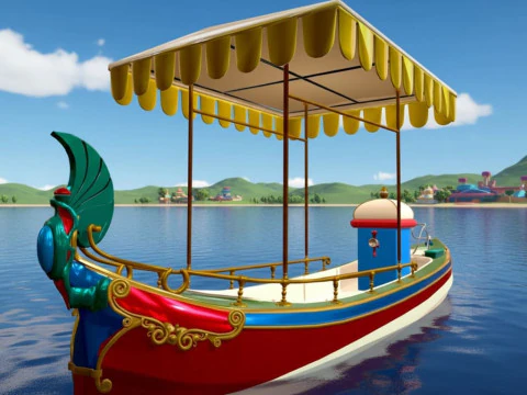 Daimler Marie Motor Boat - Museum Show Piece - Vintage Water Vehicle Low Poly 3D Model