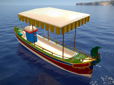 Daimler Marie Motor Boat - Museum Show Piece - Vintage Water Vehicle Low Poly 3D Model