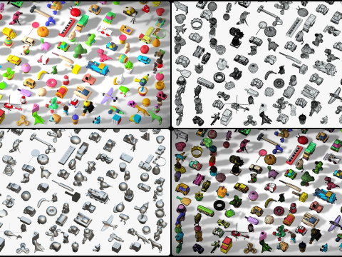 Toy Pack - Low Poly 236 Toys Objects - Toy Mega Pack - Match Game Kit - Big Pack 3D Modell