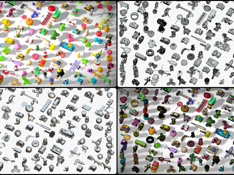 Toy Pack - Low Poly 236 Toys Objects - Toy Mega Pack - Match Game Kit - Big Pack 3D Model