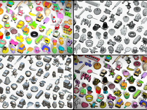 Toy Pack - Low Poly 236 Toys Objects - Toy Mega Pack - Match Game Kit - Big Pack 3D Model