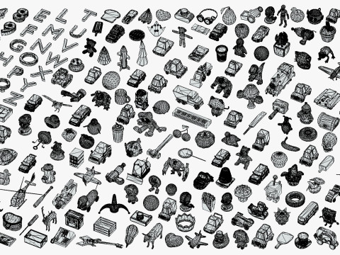 Toy Pack - Low Poly 236 Toys Objects - Toy Mega Pack - Match Game Kit - Big Pack 3D Modell