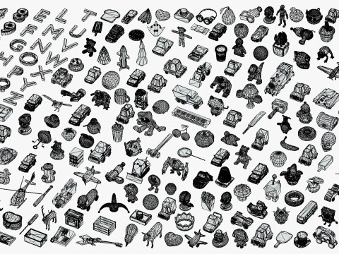 Toy Pack - Low Poly 236 Toys Objects - Toy Mega Pack - Match Game Kit - Big Pack 3D Model