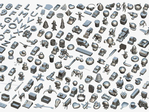 Toy Pack - Low Poly 236 Toys Objects - Toy Mega Pack - Match Game Kit - Big Pack 3D Model