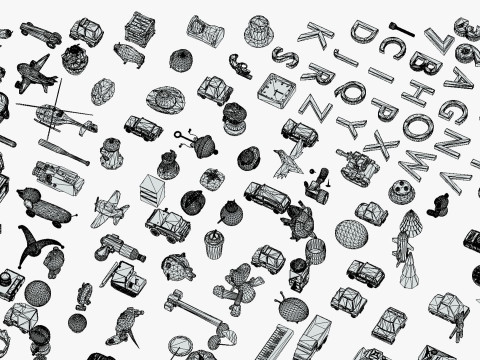 Toy Pack - Low Poly 236 Toys Objects - Toy Mega Pack - Match Game Kit - Big Pack 3D Modell