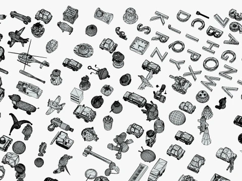 Toy Pack - Low Poly 236 Toys Objects - Toy Mega Pack - Match Game Kit - Big Pack 3D Model