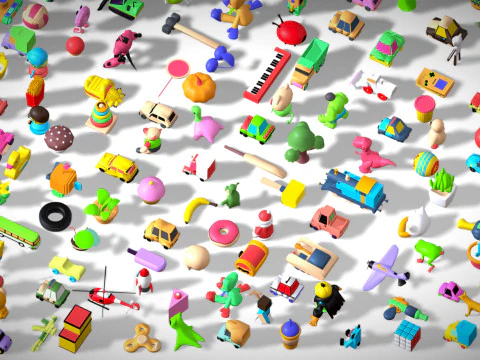 Toy Pack - Low Poly 236 Toys Objects - Toy Mega Pack - Match Game Kit - Big Pack 3D Model