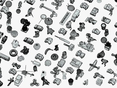 Toy Pack - Low Poly 236 Toys Objects - Toy Mega Pack - Match Game Kit - Big Pack 3D Model