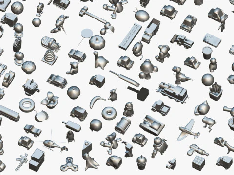 Toy Pack - Low Poly 236 Toys Objects - Toy Mega Pack - Match Game Kit - Big Pack 3D Model