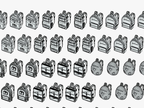 168 Stylized Backpack Pack Cartoon Low Poly Urban Bags - Game Character Props 3D 模型