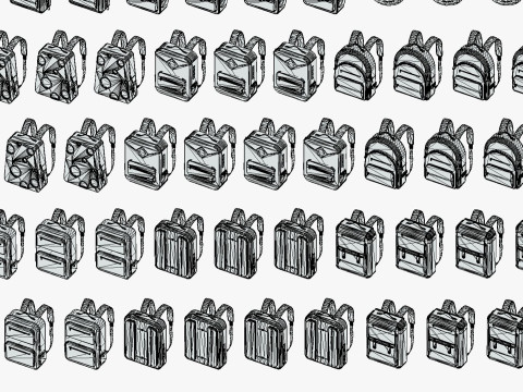 168 Stylized Backpack Pack Cartoon Low Poly Urban Bags - Game Character Props 3D 模型