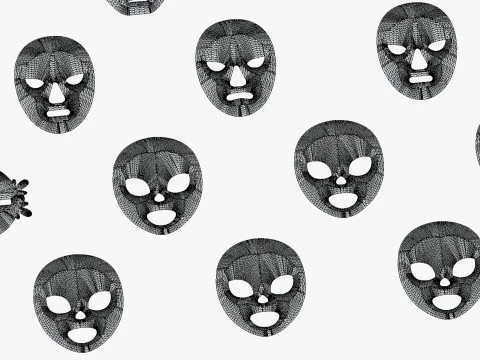 25 Kids Evil Mask Pack 1 - Cartoon Low Poly Mask - Stylized Costume Masks Set 3D Model