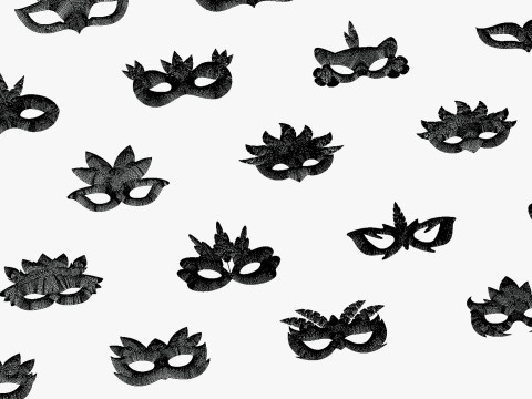65 Carnival Feather Mask Mega Pack - Kids Party Masks - Stylized Costume Masks 3D Modell