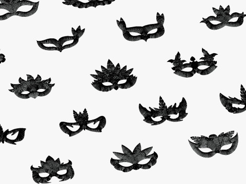 65 Carnival Feather Mask Mega Pack - Kids Party Masks - Stylized Costume Masks 3D Modell