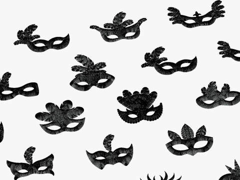 65 Carnival Feather Mask Mega Pack - Kids Party Masks - Stylized Costume Masks 3D Modell