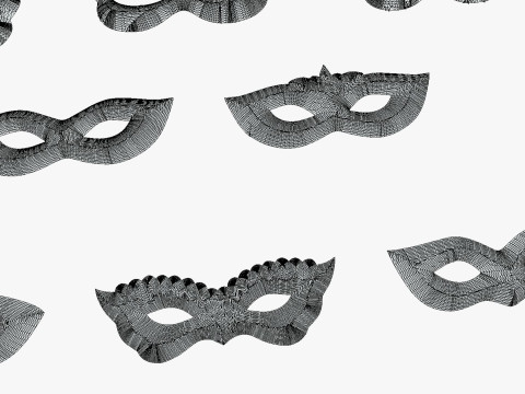 13 Golden Black Metal Mask Pack - Designer Masks - Stylized Party Masks Set Modèle 3D