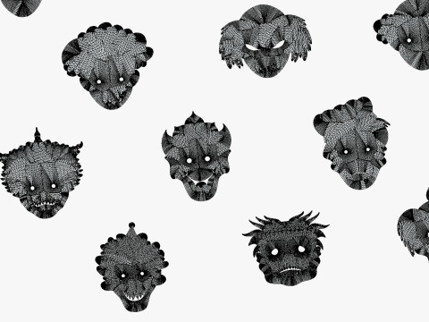 22 It Joker Horror Evil Masks Pack - Kids Evil Fantasy - Stylized Party Mask Model 3D