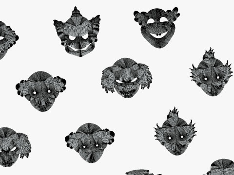 22 It Joker Horror Evil Masks Pack - Kids Evil Fantasy - Stylized Party Mask Model 3D