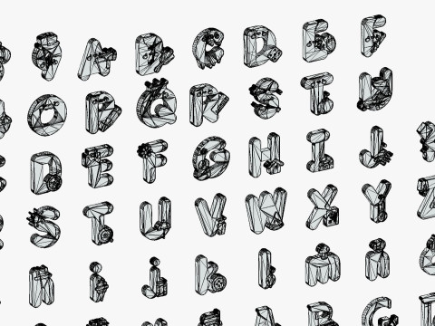 Toon Alphabets Numbers Mega Pack - Low Poly Cartoon Pack - Kids Learning Kit 3D Model