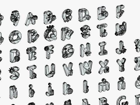 Toon Alphabets Numbers Mega Pack - Low Poly Cartoon Pack - Kids Learning Kit 3D Model
