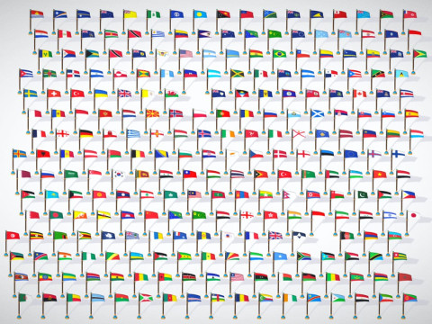 세계 국가 플래그 팩 툰 스타일 로우 폴리 - 모든 국가 플래그 - 세계 플래그 3D 모델