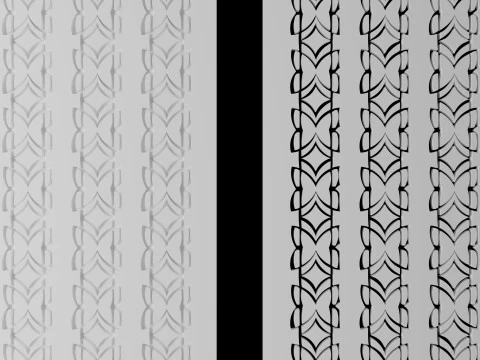 Decorative CNC Panel Design Geometric Cut Pattern 3D Model
