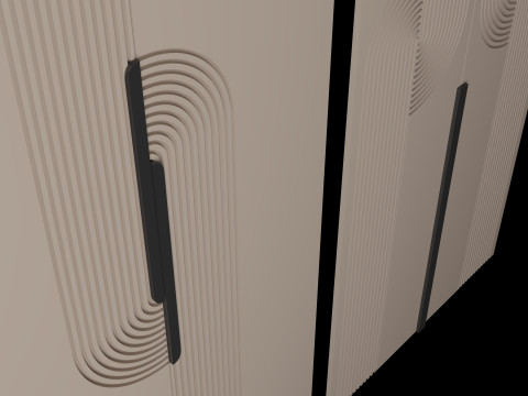 CNC Wardrobe Door Design Modern Bedroom Panel 3D 模型