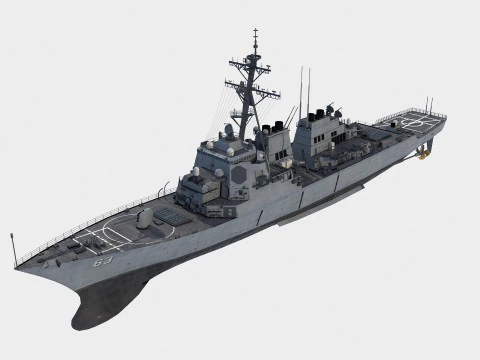 Arleigh Burke Flight I class destroyer 3D Model