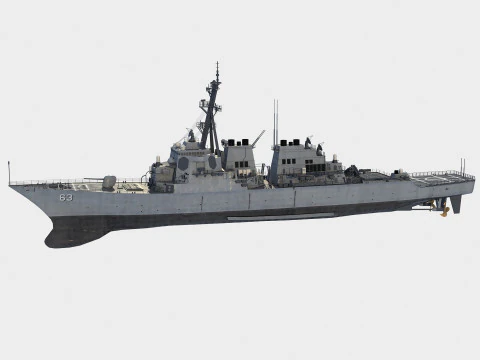 Arleigh Burke Flight I class destroyer 3D Model