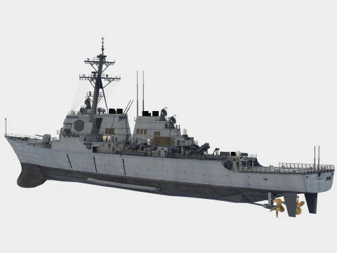 Arleigh Burke Flight I class destroyer 3D Model