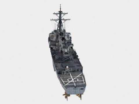 Arleigh Burke Flight I class destroyer 3D Model