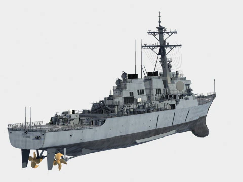 Arleigh Burke Flight I class destroyer 3D Model