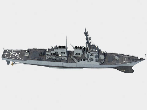 Arleigh Burke Flight I class destroyer 3D Model