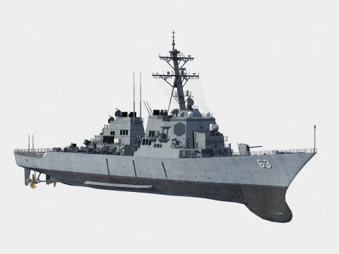Arleigh Burke Flight I class destroyer 3D Model