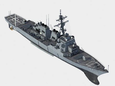 Arleigh Burke Flight I class destroyer 3D Model