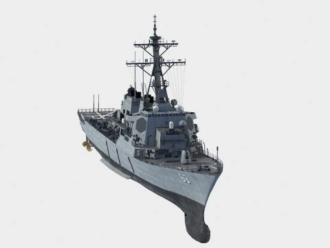 Arleigh Burke Flight I class destroyer 3D Model