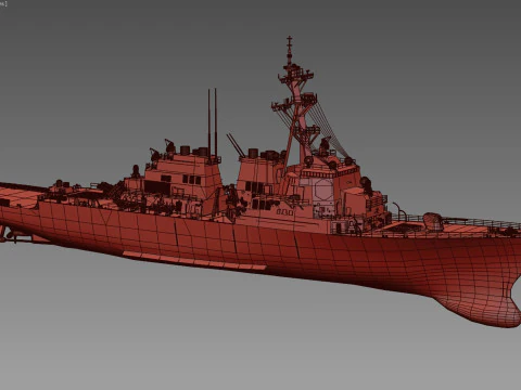 Arleigh Burke Flight I class destroyer 3D Model
