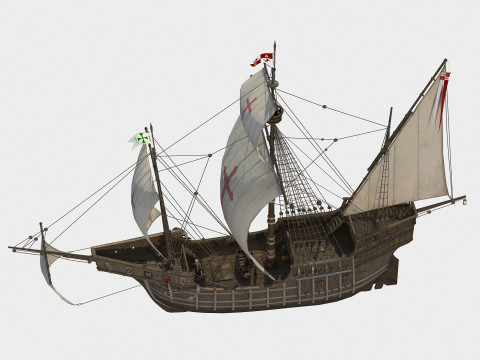 Spanish Nao 3Dモデル
