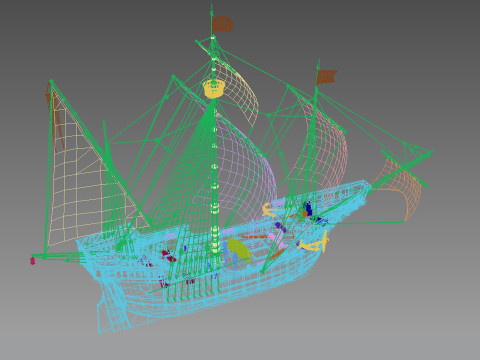 Spanish Nao 3Dモデル