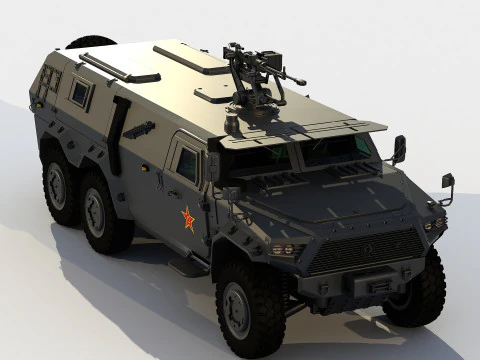 Veh&iacute;culo blindado Dongfeng Mengshi 6x6 Modelo 3D