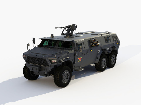 Dongfeng Mengshi 6x6 armoured car 3D 모델